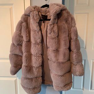 BCBMaxAzaria Purple Fur Coat